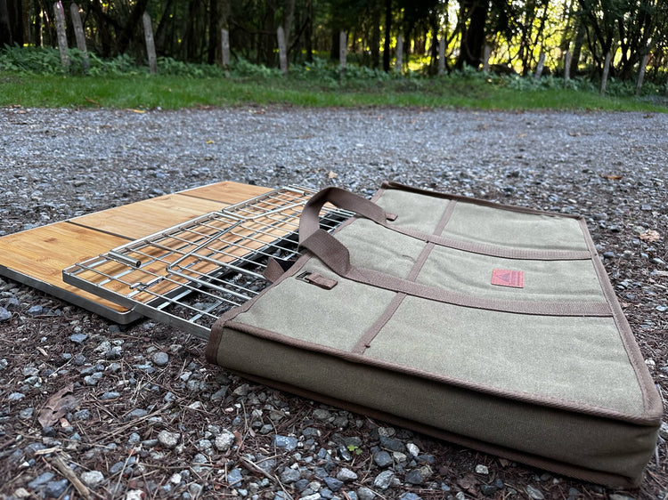 Camping moon グリルテーブル フィールドラック収納バッグ付き I竹製天板フルセット