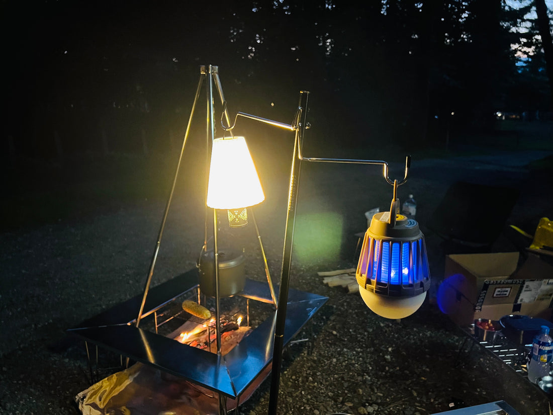 紫外線の効果で蚊や虫を退治して快適なキャンプを。