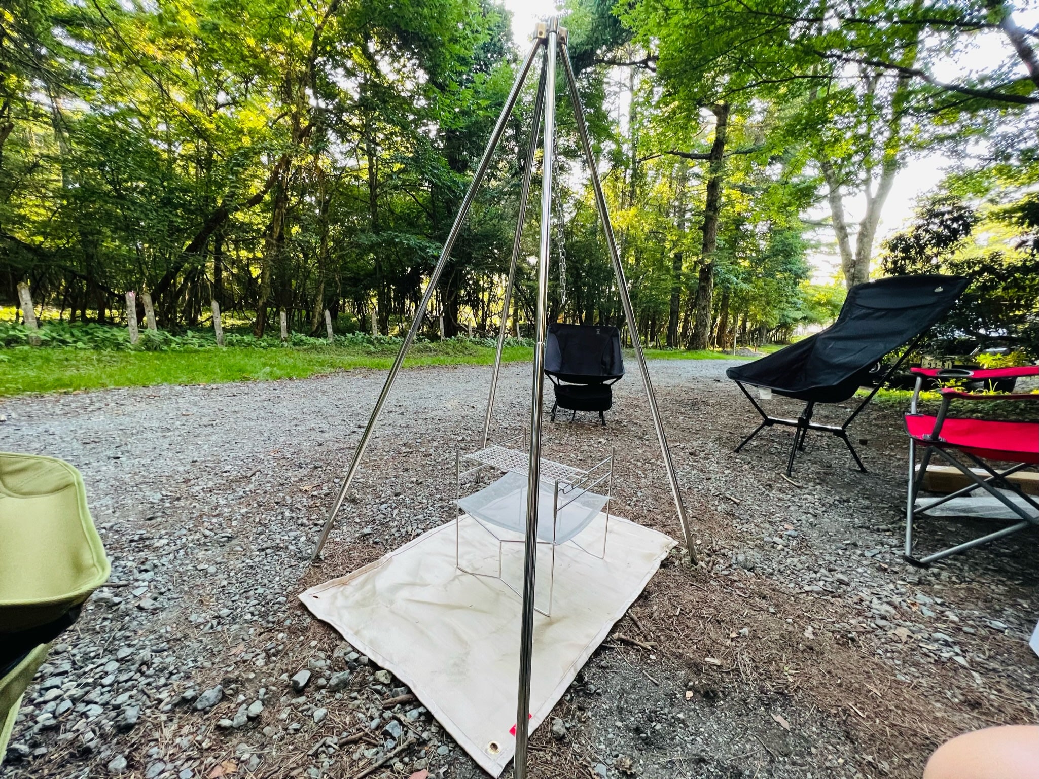 Camping moon 耐重量90KG 焚き火 トライポッド MT-130